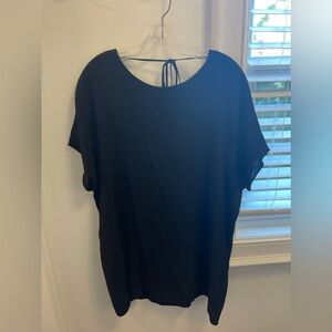Aritzia black formal tshirt dress with open back